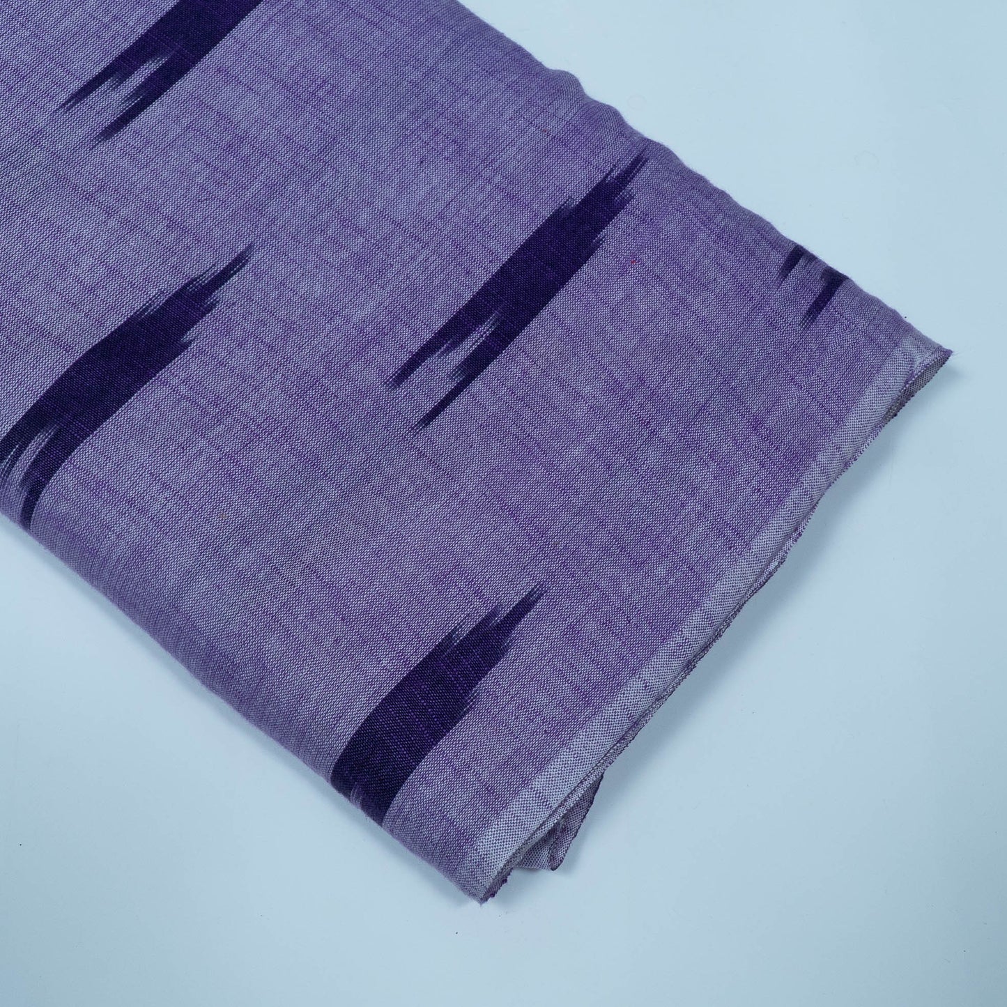 Purple Design Cotton Ikat Fabric for Dress Material | Width: 44"