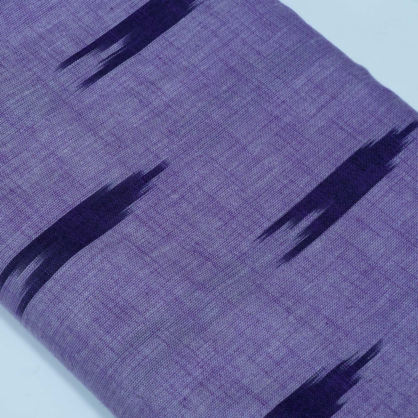 Purple Design Cotton Ikat Fabric for Dress Material | Width: 44"