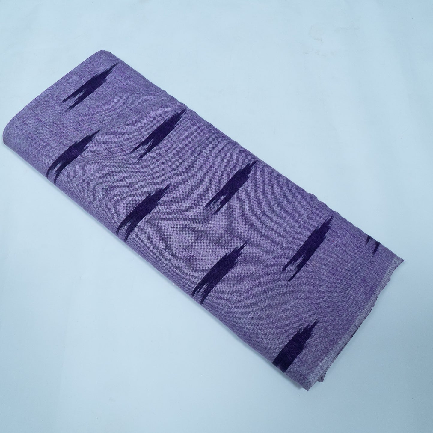 Purple Design Cotton Ikat Fabric for Dress Material | Width: 44"