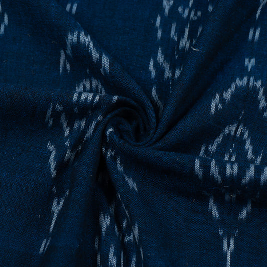 Blue and White Cotton Handloom Ikat (Sku: I-623)