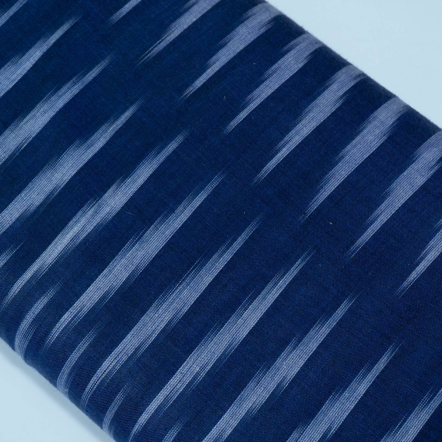 Blue Design Cotton Ikat Fabric for Dress Material | Width: 44"