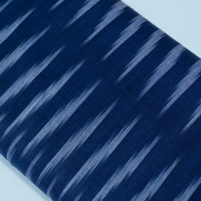 Blue Design Cotton Ikat Fabric for Dress Material | Width: 44"