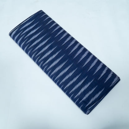 Blue Design Cotton Ikat Fabric for Dress Material | Width: 44"