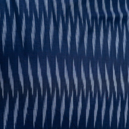 Blue Design Cotton Ikat Fabric for Dress Material | Width: 44"