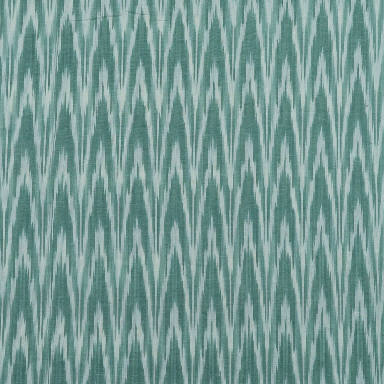 Pastle Green Chevron Cotton Handloom Ikat (SKU: I-715)