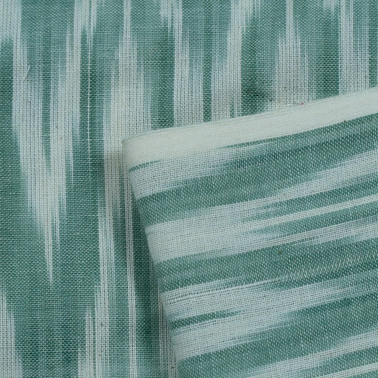 Pastle Green Chevron Cotton Handloom Ikat (SKU: I-715)