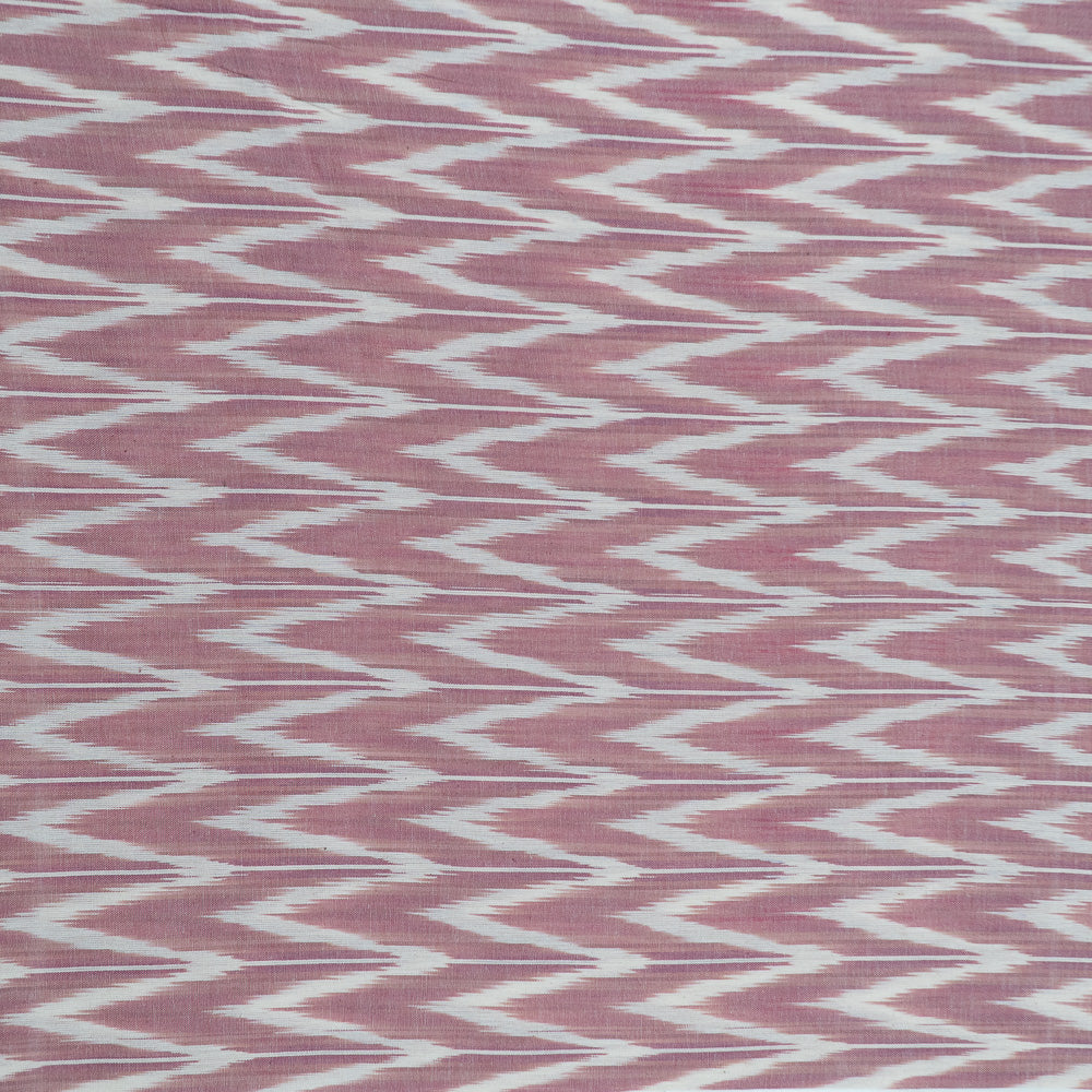 Pastel Pink & White Cotton Handloom Ikat (Sku: I-717)