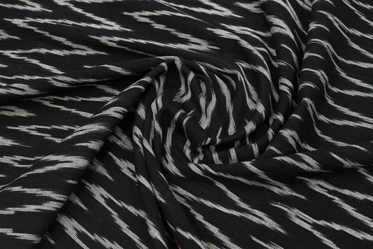 Black White Chevron Cotton Ikat ( SKU: I-762 )