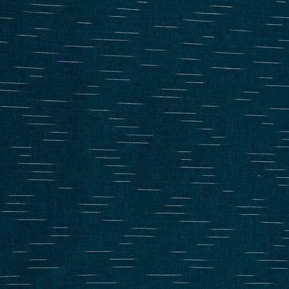 Teal Green & White Cotton Handloom Ikat Fabric for Dresses | Width: 44"