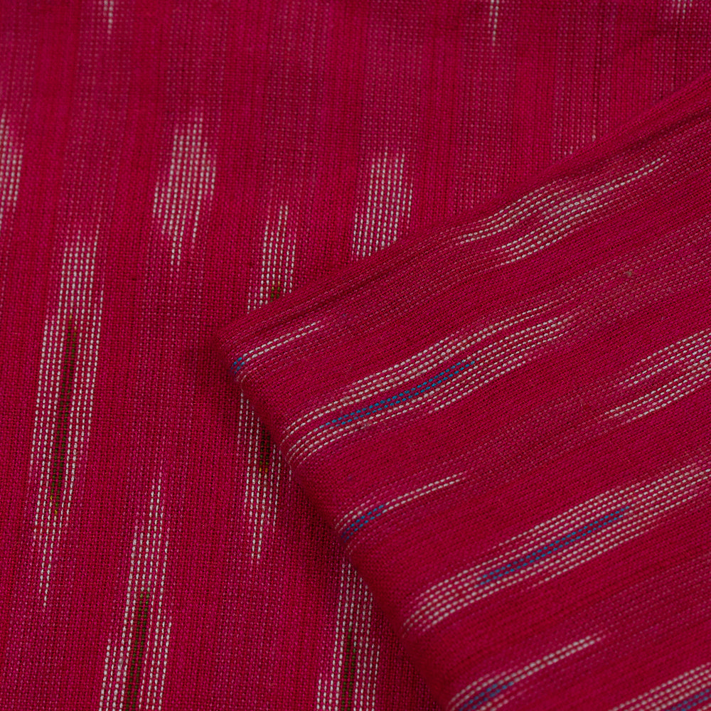 Pink & White Cotton Handloom Ikat (Sku: I-767)