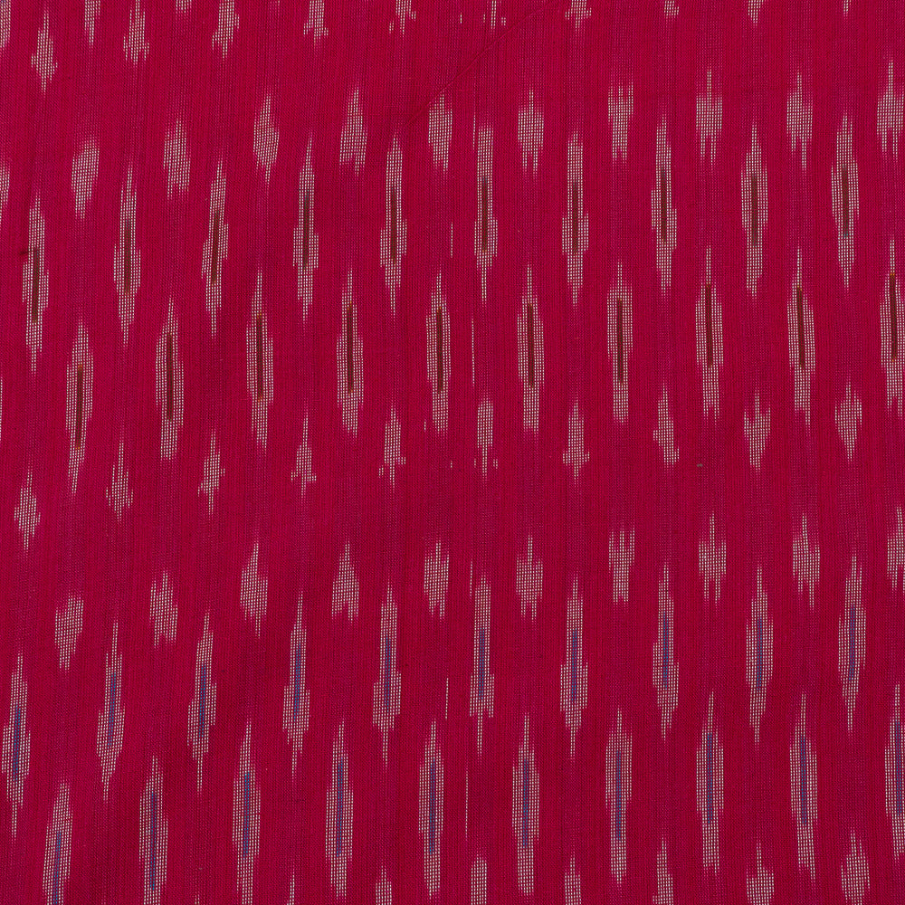 Pink & White Cotton Handloom Ikat (Sku: I-767)