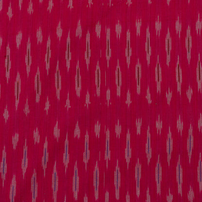 Pink & White Cotton Handloom Ikat (Sku: I-767)