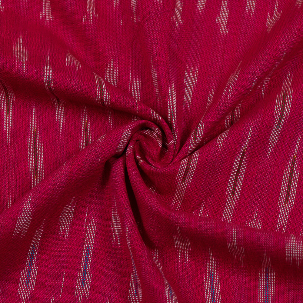 Pink & White Cotton Handloom Ikat (Sku: I-767)