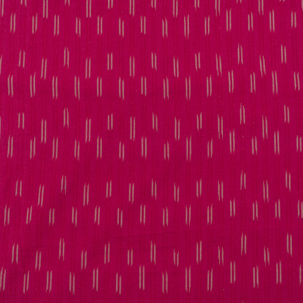 Pink & White Cotton Handloom Ikat (Sku: I-773)