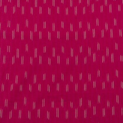 Pink & White Cotton Handloom Ikat (Sku: I-773)