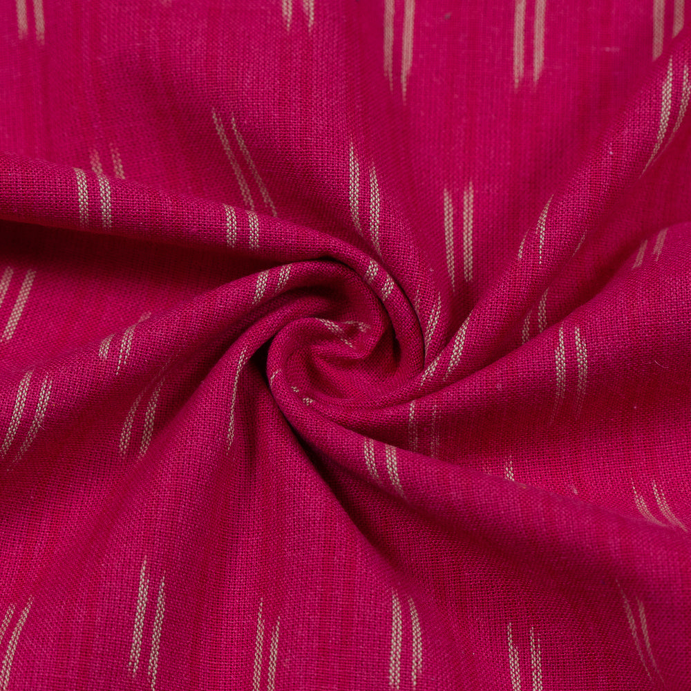 Pink & White Cotton Handloom Ikat (Sku: I-773)