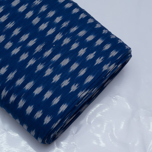 Blue & White Cotton Handloom Ikat (Sku: I-808)