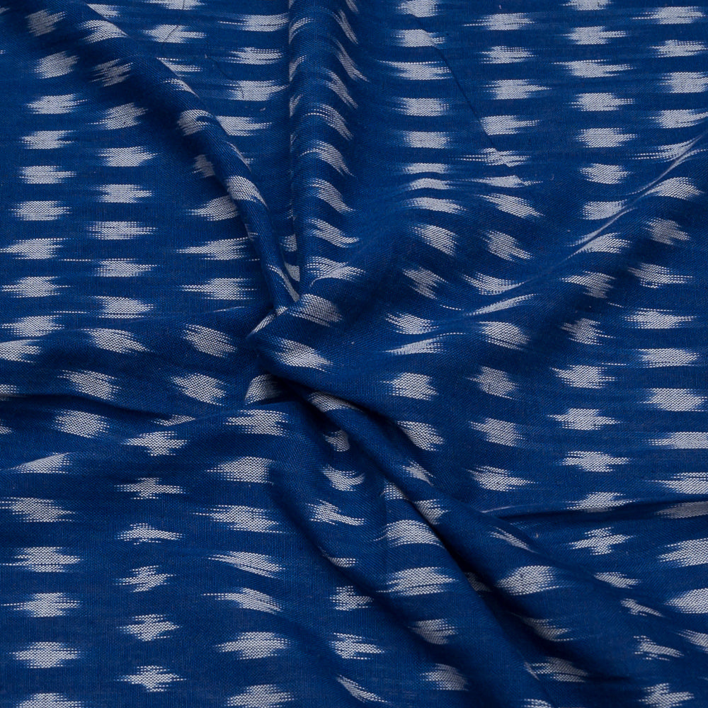Blue & White Cotton Handloom Ikat (Sku: I-808)