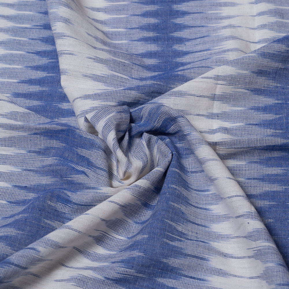 Blue & White Cotton Handloom Ikat (Sku: I-809)