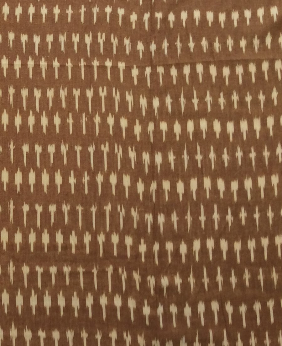 Brown Cotton Handloom Ikat (SKU: I-850)