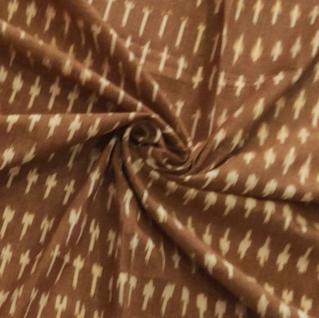 Brown Cotton Handloom Ikat (SKU: I-850)