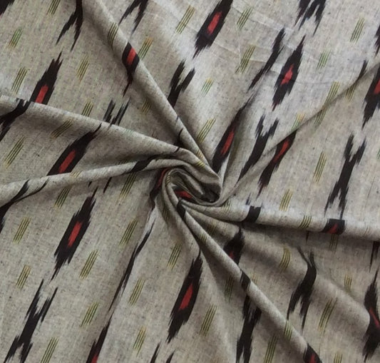 Grey Multicolor Cotton Handloom Ikat (SKU: I-851)