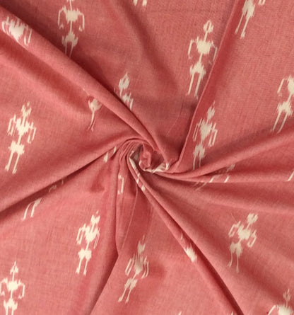 Pink Fine Cotton Handloom Ikat (SKU: IK-101)