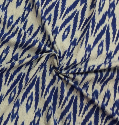 Blue, Grey Cotton Handloom Ikat (SKU: IK-109)