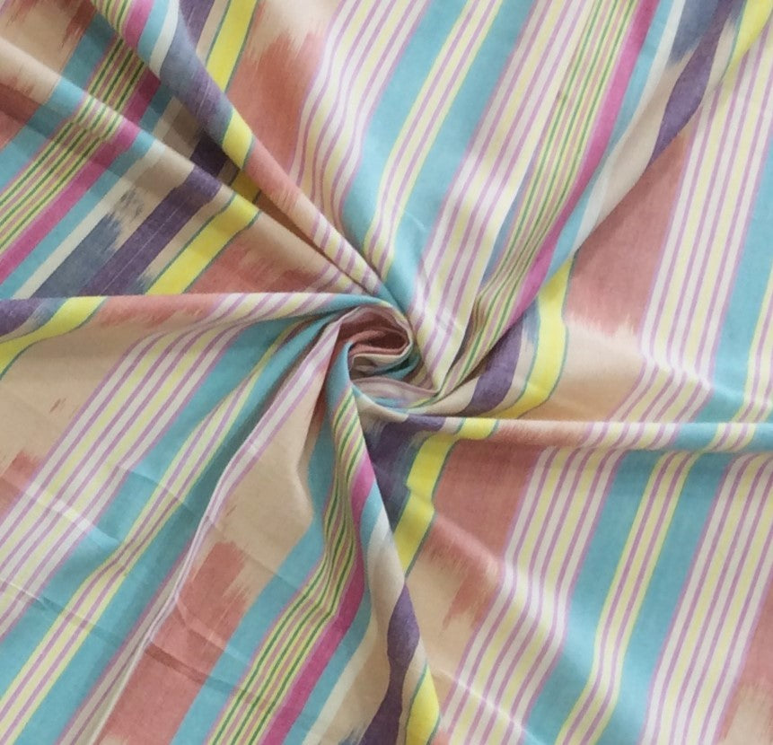 Multicolor Fine Cotton Handloom Ikat (SKU: IK-139)