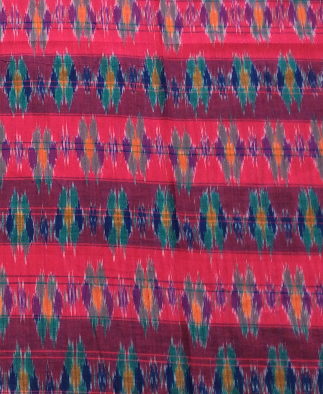 Multicolor Fine Quality Cotton Woven Handloom Ikat (Width: 44 inches or 112 cm)
