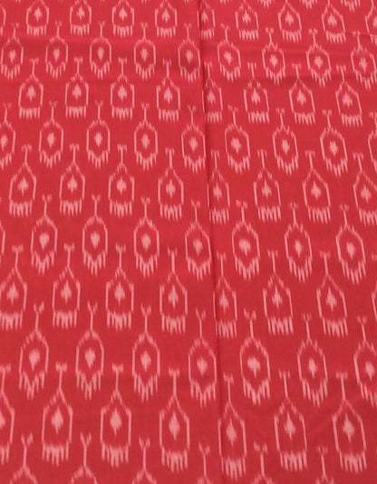 Red Fine Quality Mercerised Cotton Voile Woven Handloom Ikat | SKU: IK-212