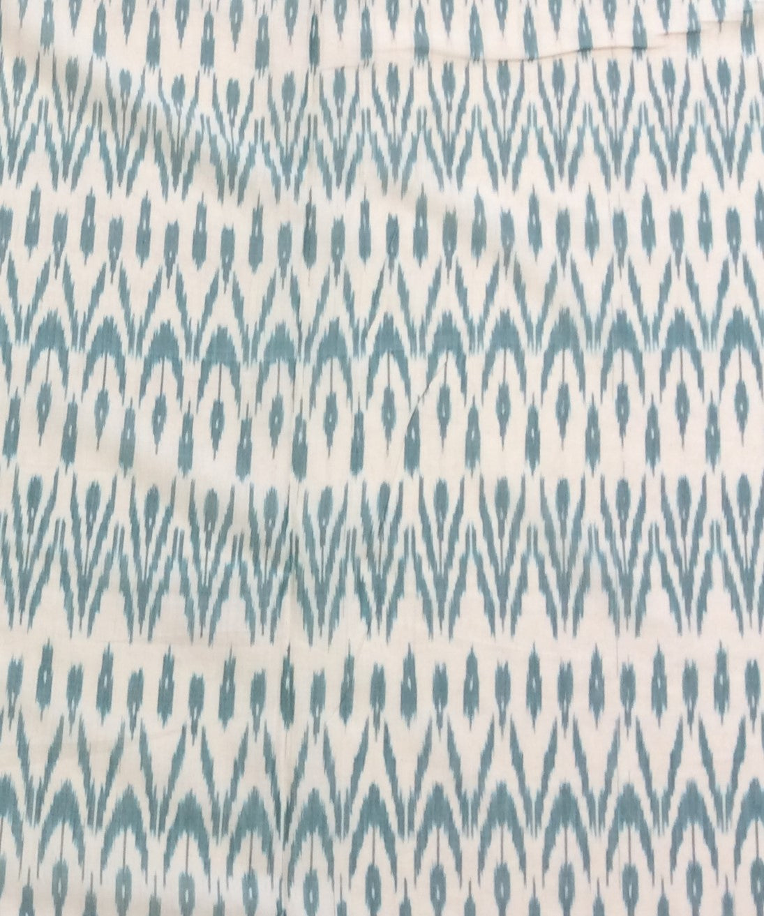 Sea Green Fine Quality Mercerised Cotton Voile Woven Handloom Ikat (Width: 44 inches or 112 cm)