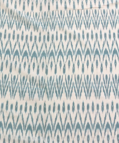 Sea Green Fine Quality Mercerised Cotton Handloom Ikat | SKU: IK-217