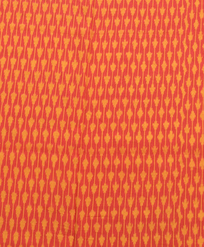 Red, Yellow Handloom Cotton Voile Ikat | 1 Meter (SKU: IK-219)