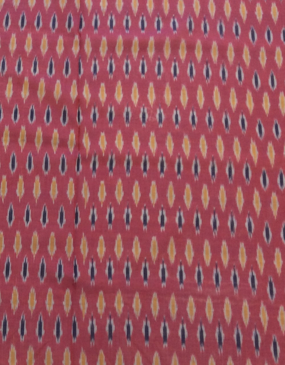 Purple Base Fine Quality Mercerised Cotton Voile Woven Handloom Ikat (Width: 44 inches or 112 cm)