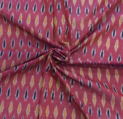 Purple Base Fine Quality Mercerised Cotton Voile Handloom Ikat | SKU: IK-220