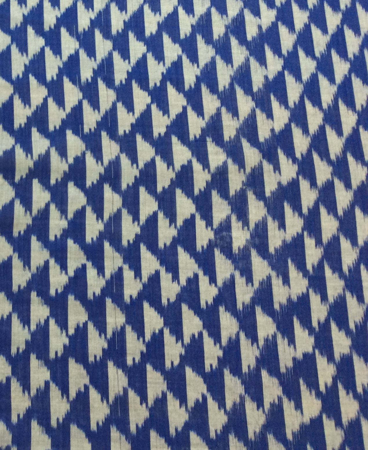 Blue Fine Quality Cotton Voile Woven Handloom Ikat (Width: 44 inches or 112 cm)