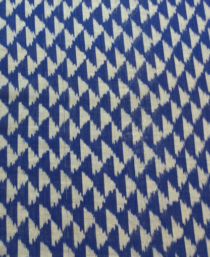 Blue Fine Quality Cotton Voile Woven Handloom Ikat | SKU: IK-230