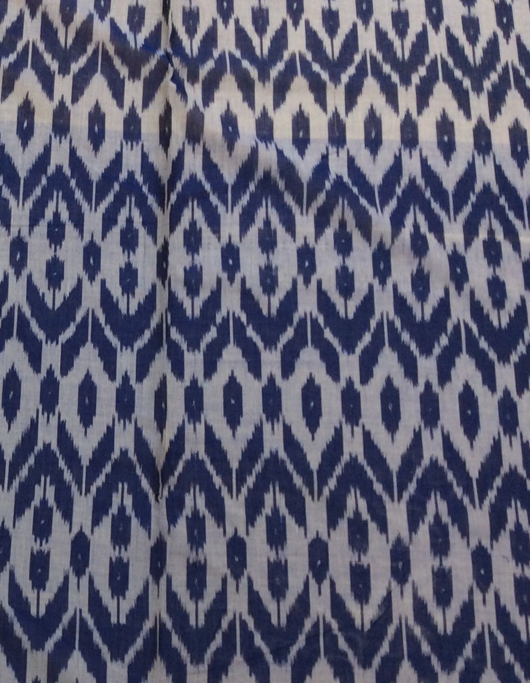 Blue Fine Quality Cotton Voile Woven Handloom Ikat (Width: 44 inches or 112 cm)