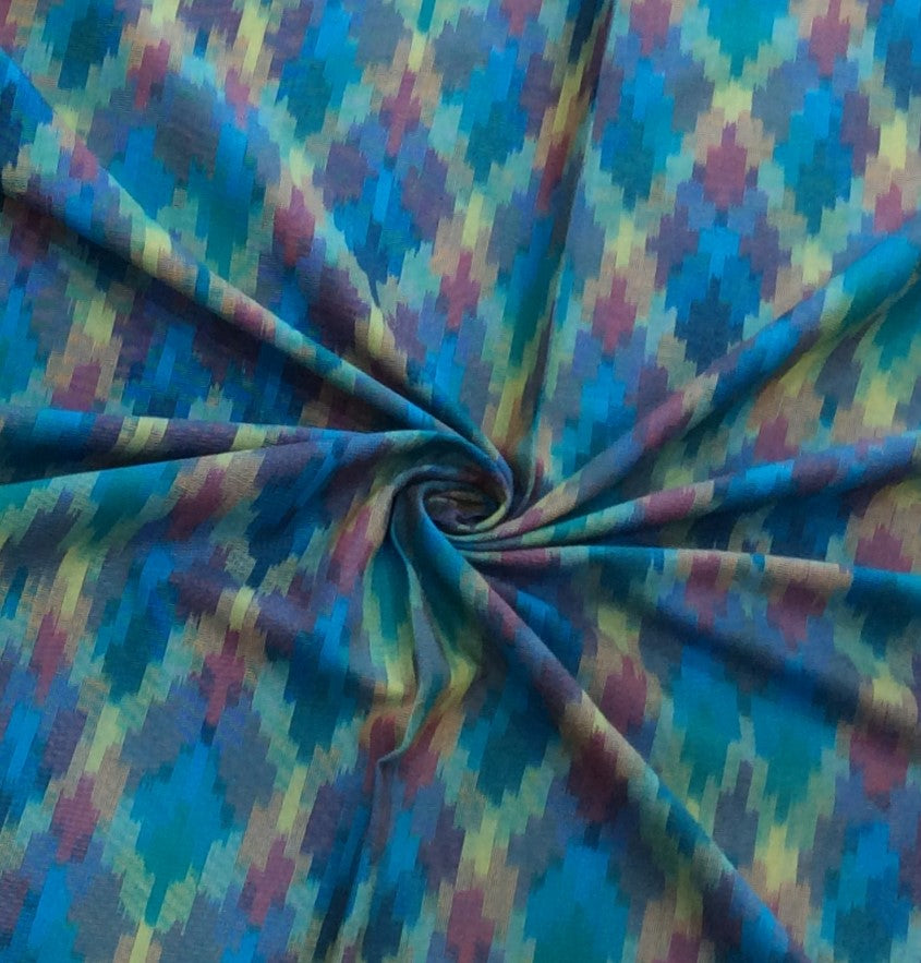 Multicolor Fine Quality Cotton Handloom Ikat (SKU: IK-291)