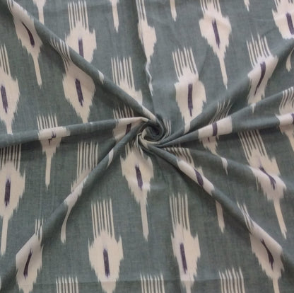 Pista Green Cotton Handloom Ikat (SKU: IK-315)