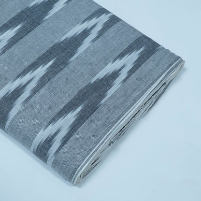 Grey & White Chevron Stripe Design Cotton Ikat Fabric for Dress Material Fabric for Dress Material | Width: 44"