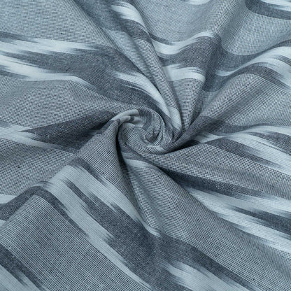Grey & White Chevron Stripe Design Cotton Ikat Fabric for Dress Material Fabric for Dress Material | Width: 44"