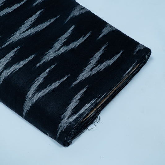 Black & Grey Design Cotton Ikat Fabric for Dress Material Fabric for Dress Material | Width: 44"