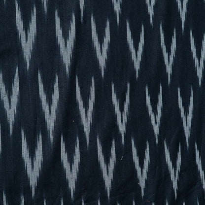 Black & Grey Design Cotton Ikat Fabric for Dress Material Fabric for Dress Material | Width: 44"