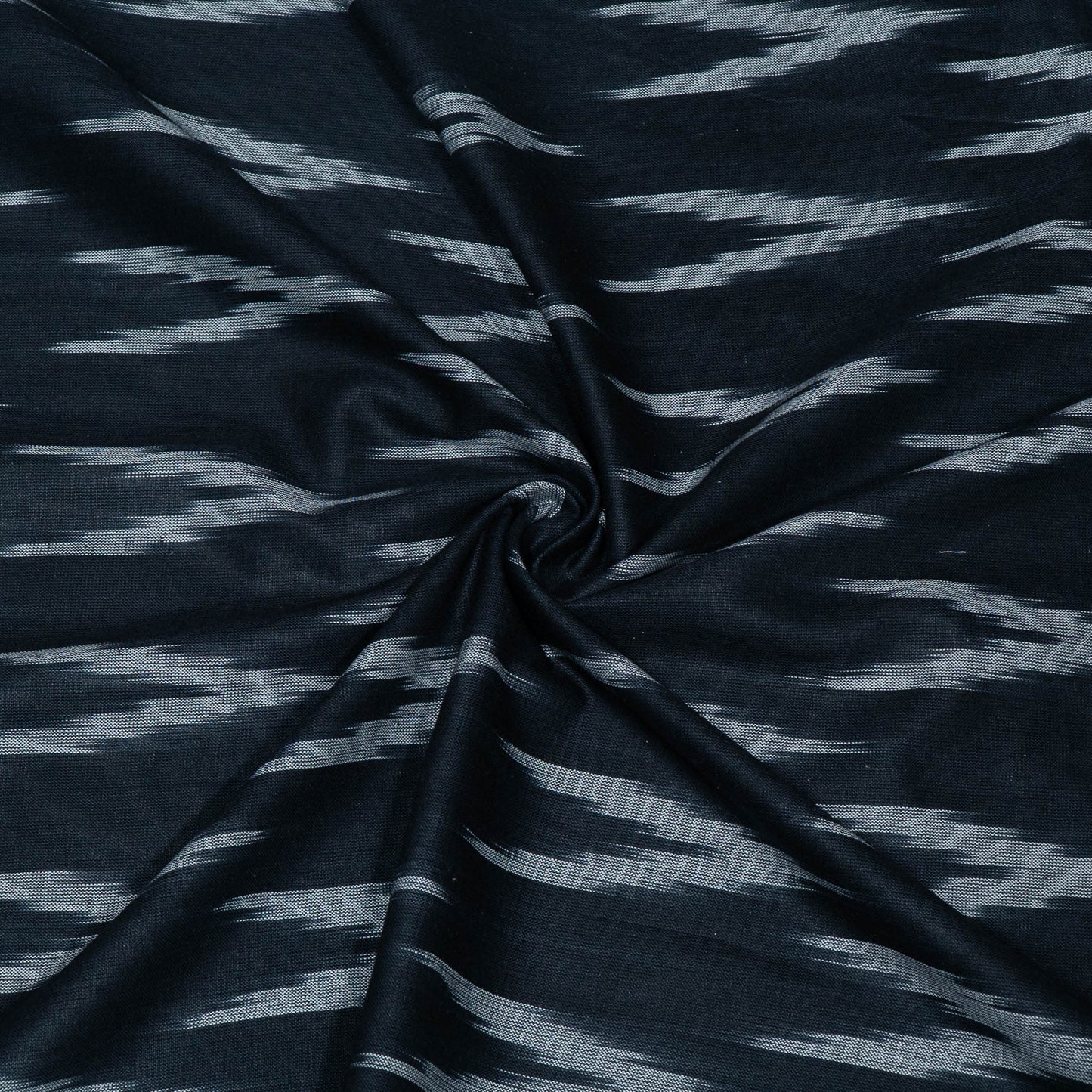 Black & Grey Design Cotton Ikat Fabric for Dress Material Fabric for Dress Material | Width: 44"