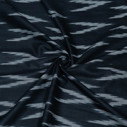 Black & Grey Design Cotton Ikat Fabric for Dress Material Fabric for Dress Material | Width: 44"