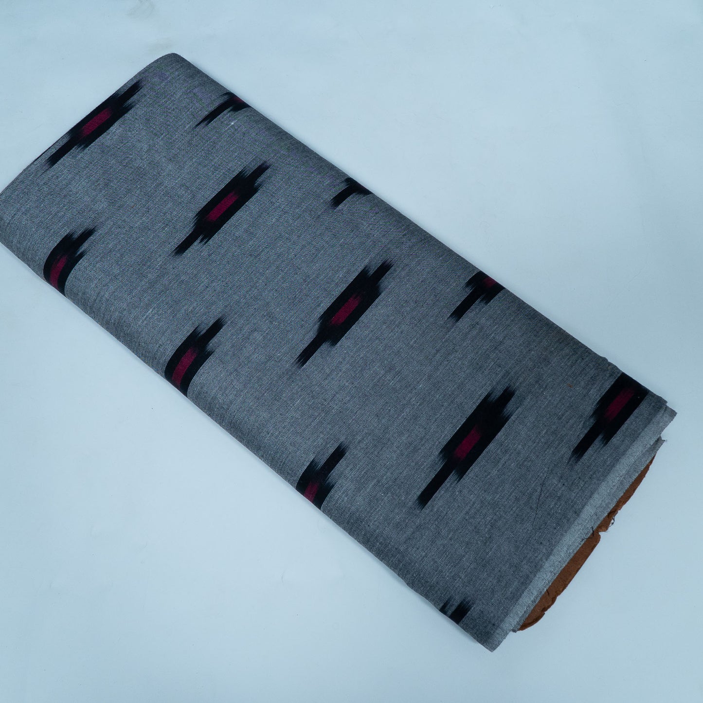 Grey, Black & Red Design Cotton Ikat | SKU: IK-332