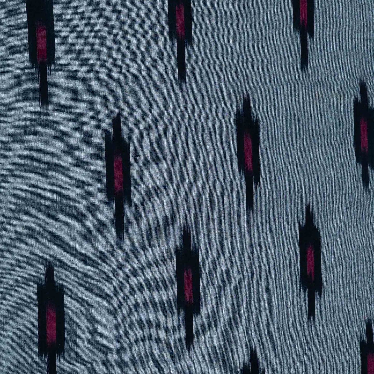 Grey, Black & Red Design Cotton Ikat | SKU: IK-332