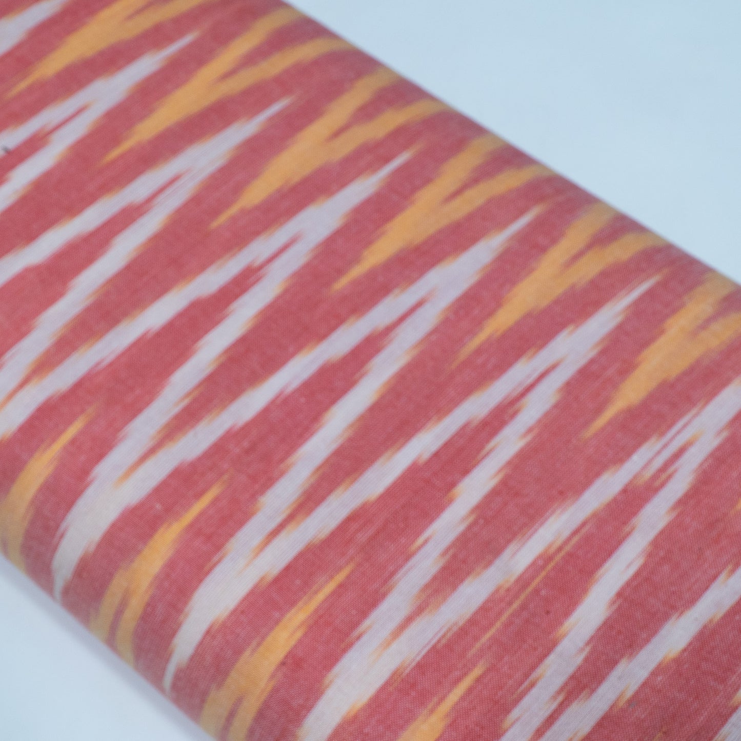 Multicolor Chevron Cotton Handloom Ikat Fabric for Dresses | Width: 44"